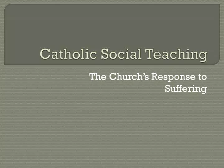 catholic social teaching