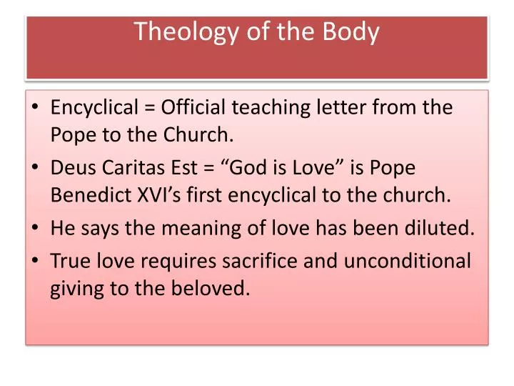 theology of the body