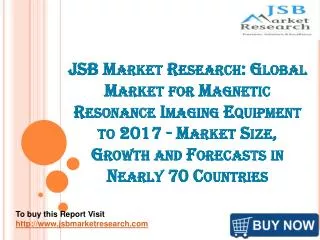 Global Market for Magnetic Resonance Imaging Equipment