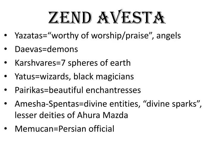 zend avesta