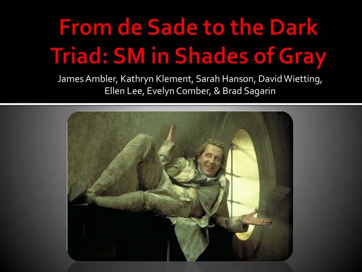 from de sade to the dark triad sm in shades of gray