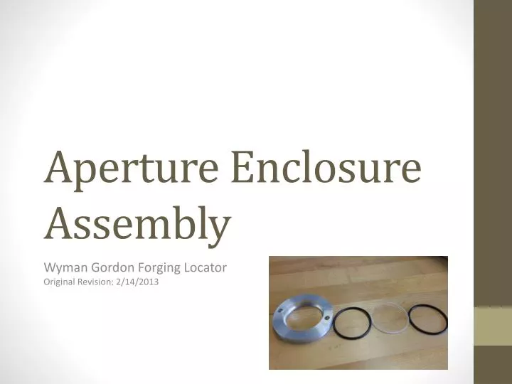 aperture enclosure assembly
