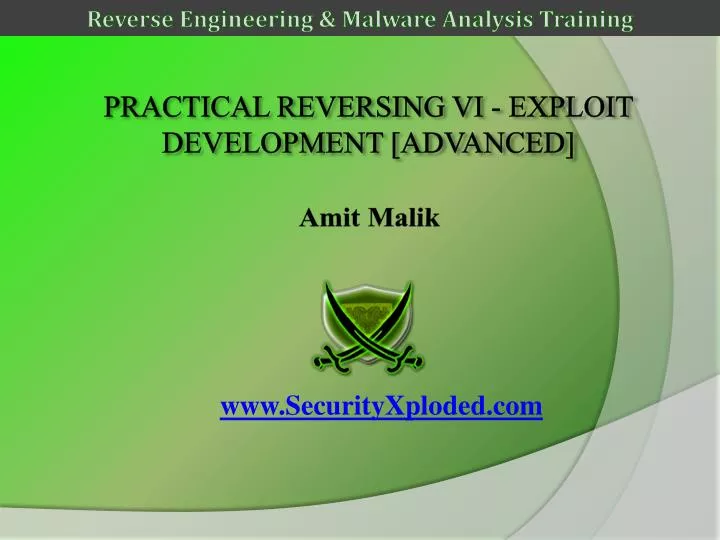 practical reversing vi exploit development advanced