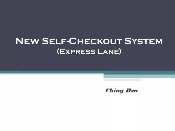 new self checkout system express lane