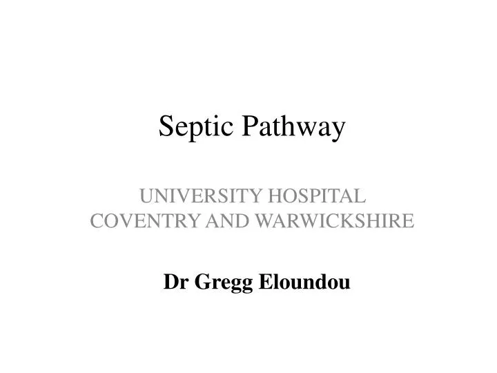 septic pathway