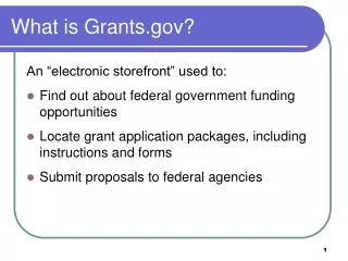 What is Grants.gov?