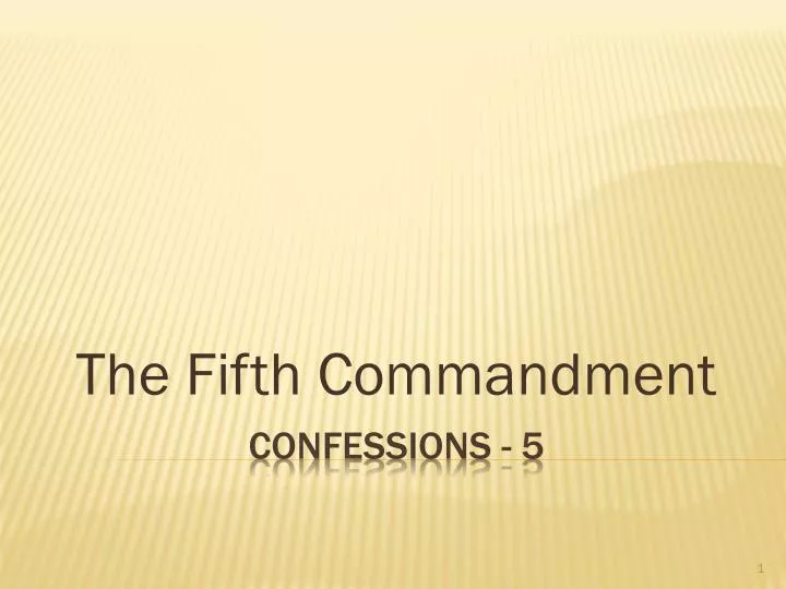 the fifth commandment