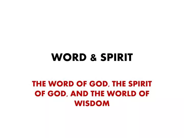 word spirit