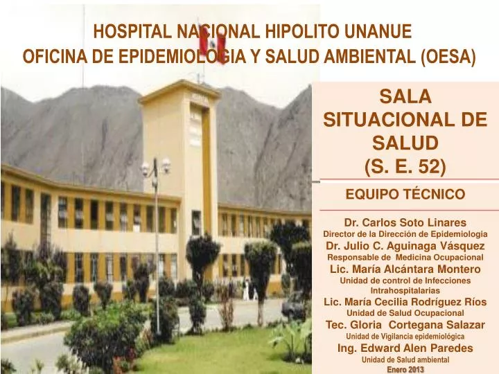 hospital nacional hipolito unanue oficina de epidemiologia y salud ambiental oesa