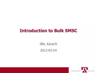 Introduction to Bulk SMSC