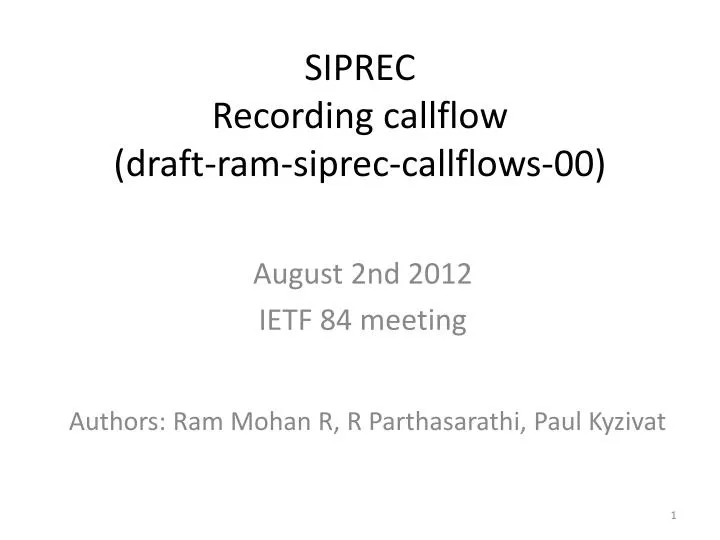 siprec recording callflow draft ram siprec callflows 00