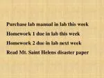 Purchase lab manual in lab this week Homework 1 due in lab this week - slide 1