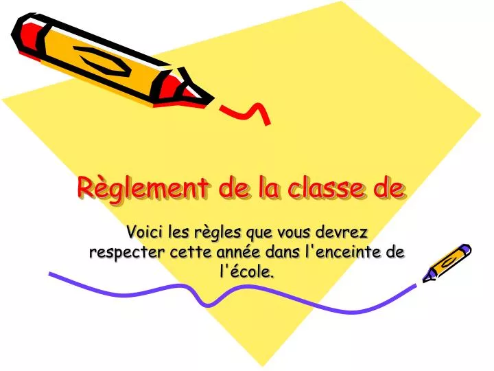 r glement de la classe de