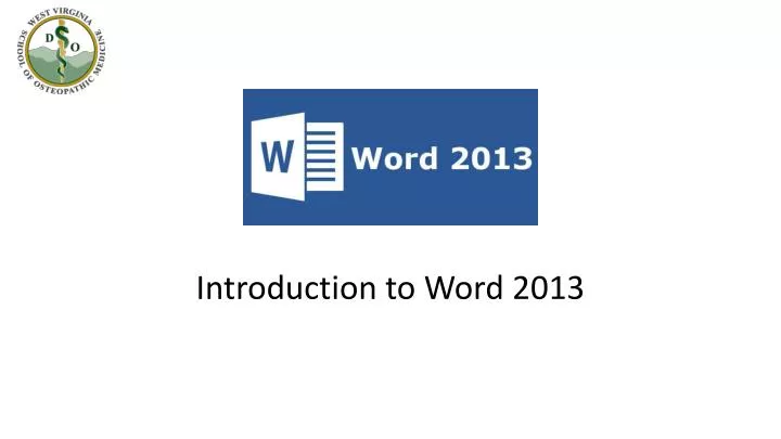 introduction to word 2013
