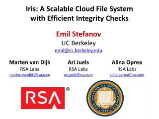 Iris: A Scalable Cloud File System with Efficient Integrity Checks