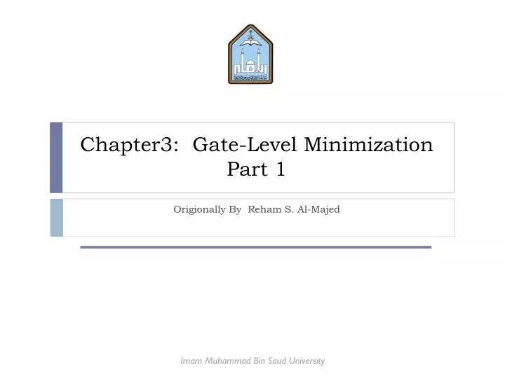 chapter3 gate level minimization part 1