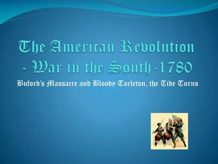 the american revolution war in the south 1780