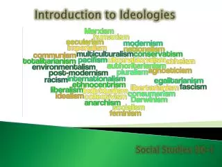 Introduction to Ideologies