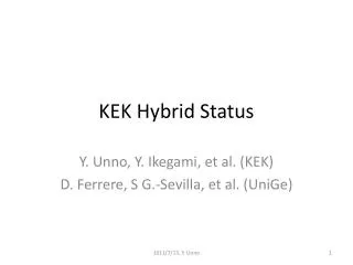 KEK Hybrid Status