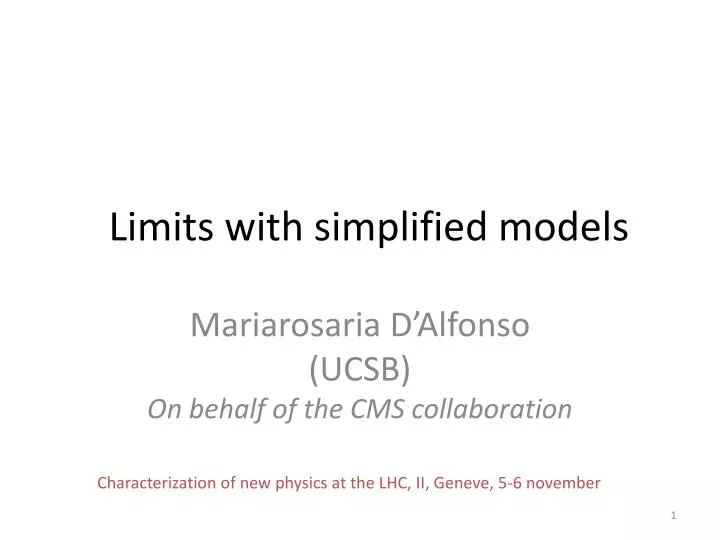 limits with simplified models