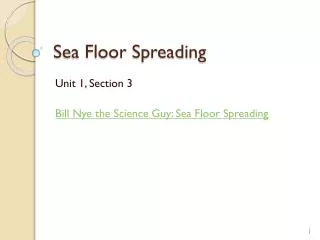 Sea Floor Spreading