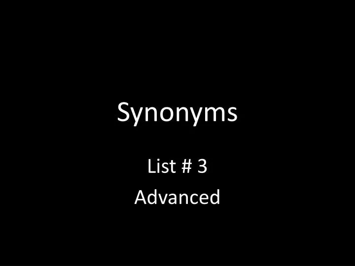 synonyms