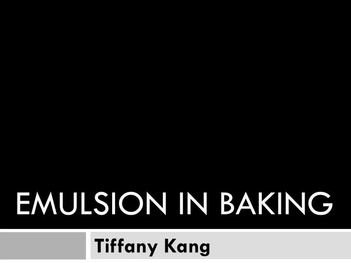 emulsion in baking