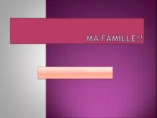 ma famille