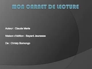 auteur claude merle maison d dition bayard jeunesse de christy bomongo