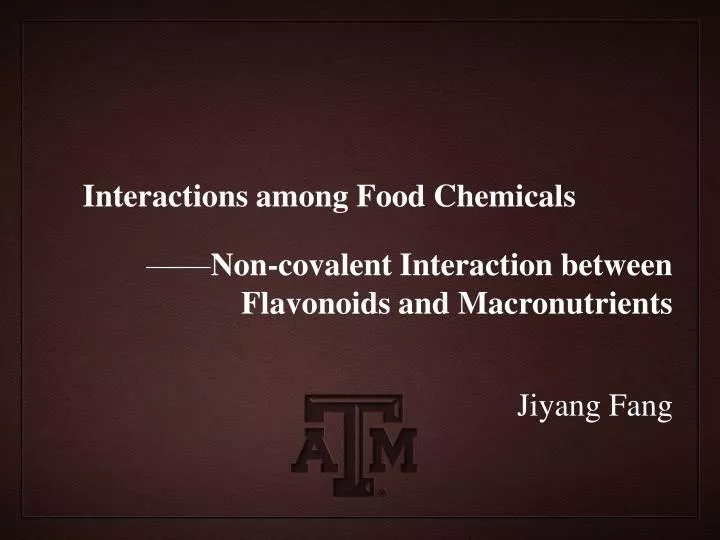 interactions among food chemicals