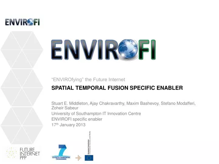 spatial temporal fusion specific enabler