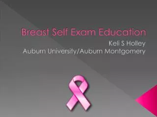 Breast Self Exam Education