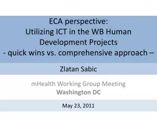 mHealth Working Group Meeting Washington DC