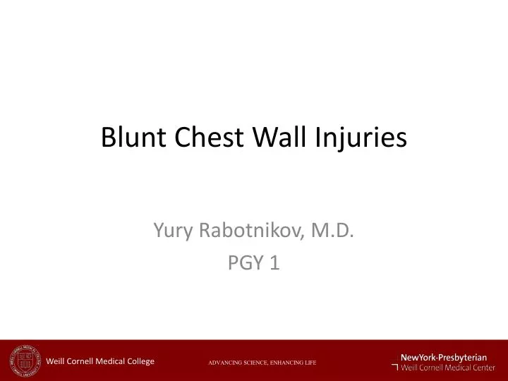blunt chest wall injuries
