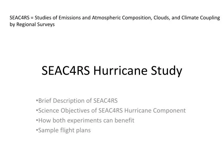 seac4rs hurricane study