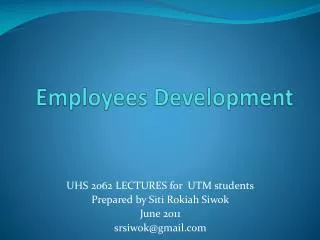 Employees Development