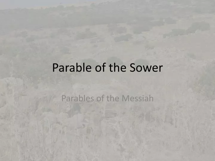 parable of the sower