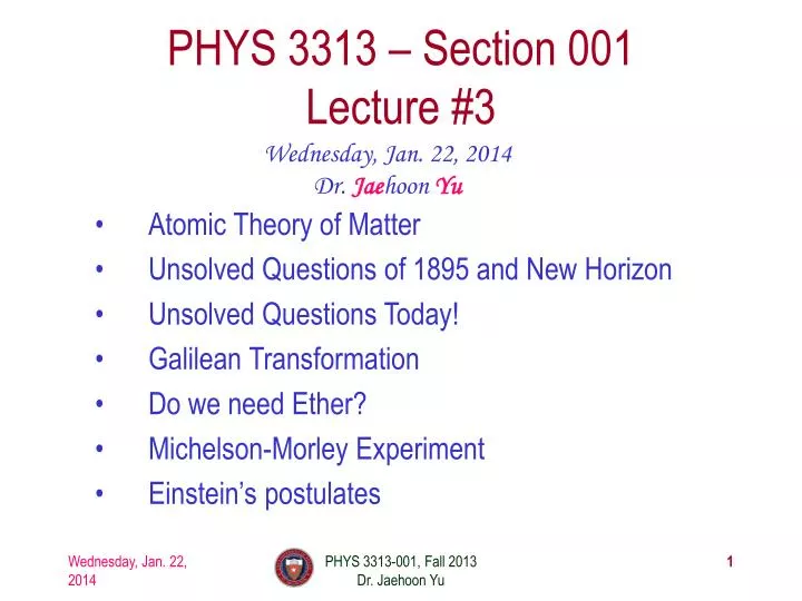 phys 3313 section 001 lecture 3