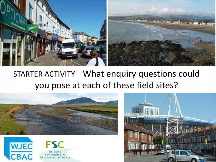 starter activity what enquiry questions could you pose at each of these field sites