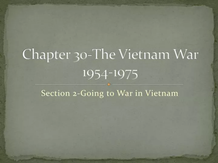 chapter 30 the vietnam war 1954 1975