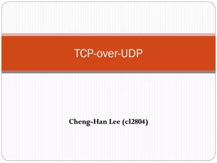 tcp over udp