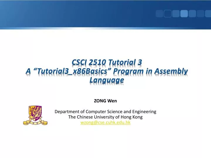 csci 2510 tutorial 3 a tutorial3 x86basics program in assembly language