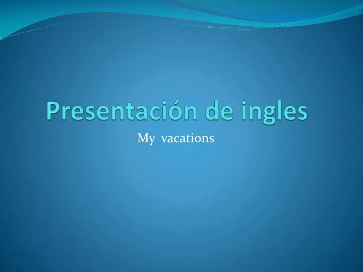 presentaci n de ingles