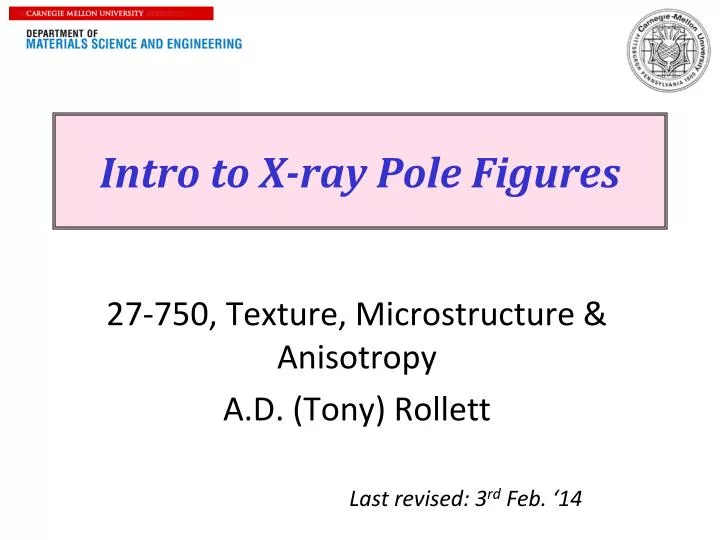 intro to x ray pole figures