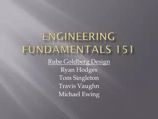 Engineering Fundamentals 151