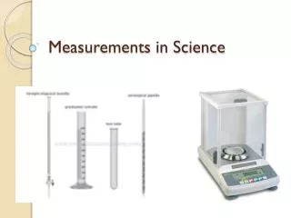 Measurements in Science