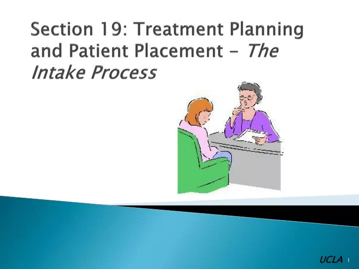 section 19 treatment planning and patient placement the intake process