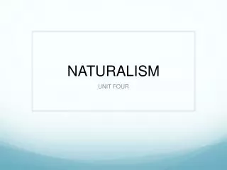 NATURALISM