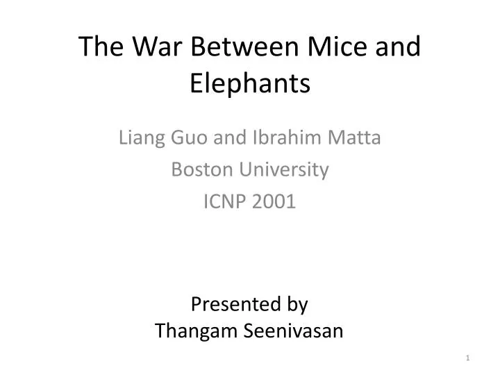the war b etween m ice and elephants