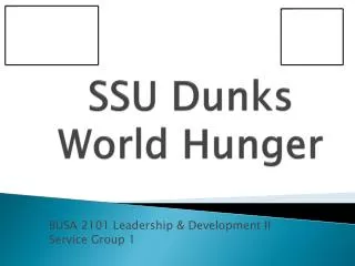 SSU Dunks World Hunger